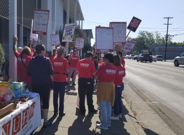 Providence hospice workers on strike